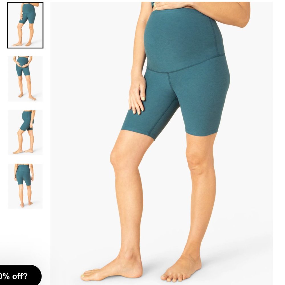 Beyond Yoga Spacedye Maternity Biker Short blue size L